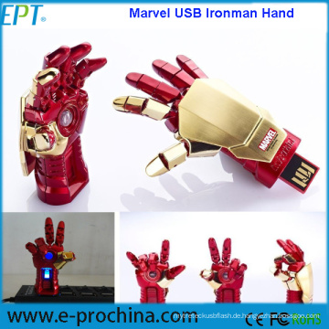 Kundengebundener Iron Man-Form-Speicher-Disketten-USB-Blitz-Antrieb (ED111)